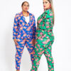 Trajes estampados de mujer en talla grande.