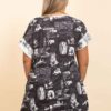 Camiseta estampada mujer en talla grande ciudades.