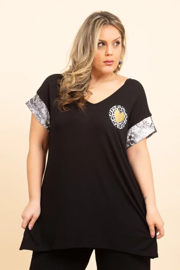 Camiseta mujer talla grande corazón