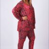 Camiseta mujer animal print rojo - Imagen 3