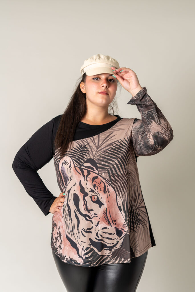 Camiseta leopardo en talla grande