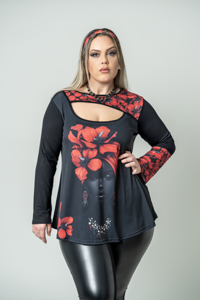 camiseta escote original en talla grande