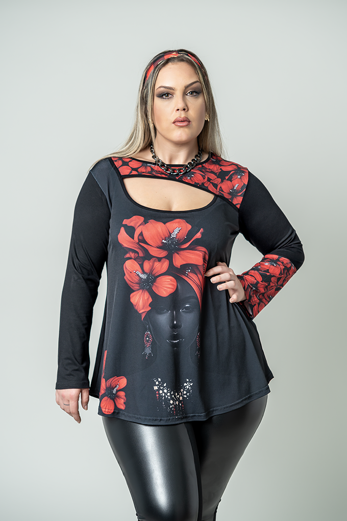 camiseta escote original en talla grande