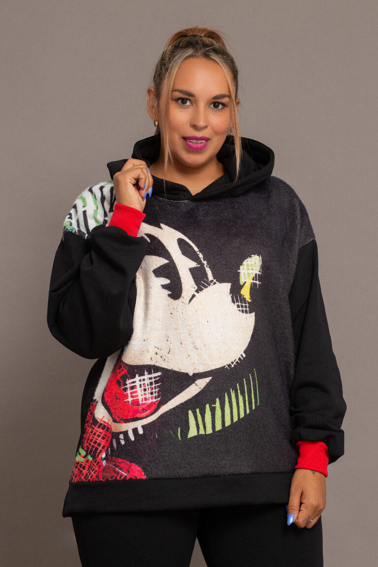 Sudadera mujer en talla grande felpa Mickey